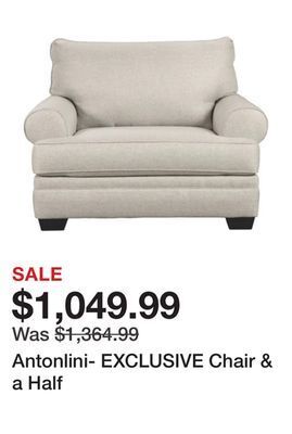 Ashley Furniture Antonlini- exclusive chair & a half offer
