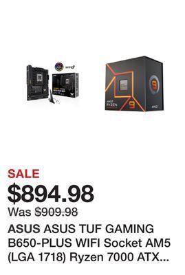 Newegg Asus tuf gaming b650-plus wifi socket am5 (lga 1718) ryzen 7000 atx gaming motherboard(14 power stages pcie 5.0 m.2 support d offer