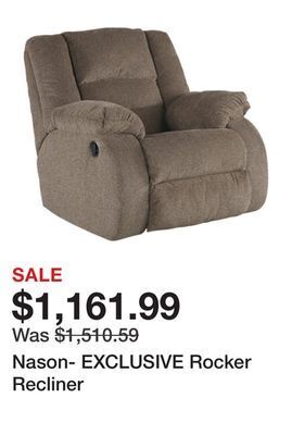 Ashley Furniture Nason- exclusive rocker recliner offer