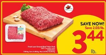 Walmart Fresh lean ground beef value pack offer