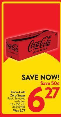 Walmart Coca-cola zero sugar offer