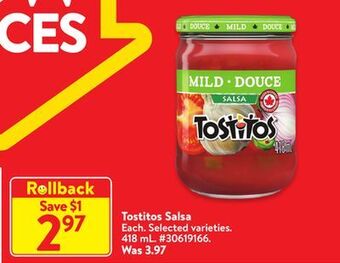 Walmart Tostitos salsa offer