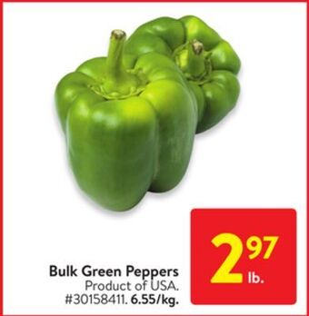 Walmart Bulk green peppers offer
