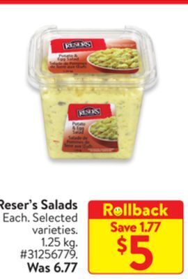 Walmart Reser's salads offer