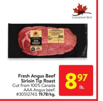 Walmart Fresh angus beef sirloin tip roast offer