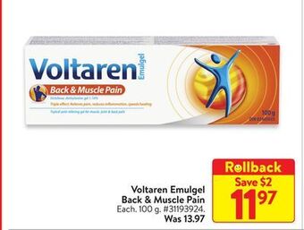 Walmart Voltaren emulgel back & muscle pain offer