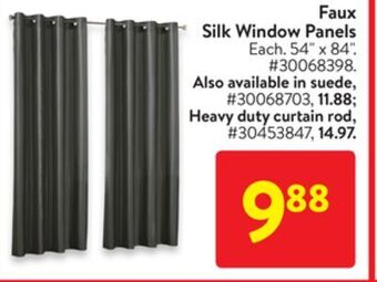 Walmart Faux silk window panels offer