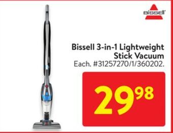 Walmart Bissell 3-in1 lightweight stick vacuum offer