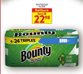Walmart Bounty paper towels offer