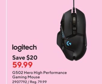 Staples Logitech g502 hero high performance gaming mouse offer