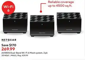 Staples Netgear nighthawk dual-band wifi 6 mesh system offer