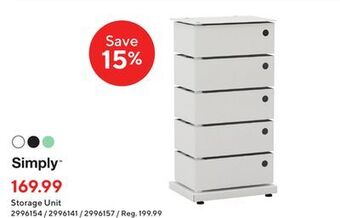 Staples Simply storage unit offer
