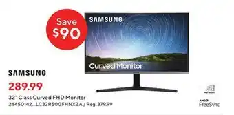 Staples Samsung 32" class curved fhd monitor offer