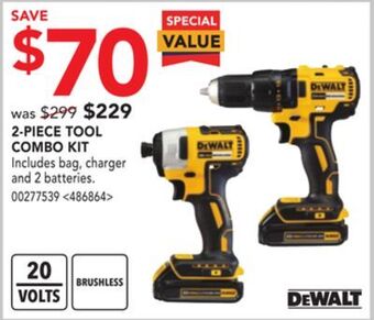 Lowe's Dewalt 2-piece tool combo kit offer