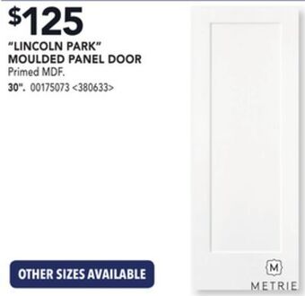 Lowe's Metrie "lincoln park" moulded panel door 30" offer