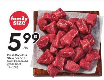 Sobeys Fresh boneless stew beef offer