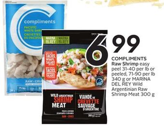 Sobeys Compliments raw shrimp offer