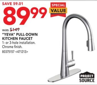 Lowe's Project source "yeva" pull-down kitchen faucet offer