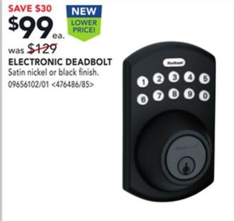 Lowe's Weiser electronic deadbolt offer