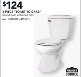 Lowe's Project source 2-piece "toilet to grab" offer