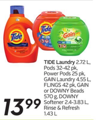 Sobeys Tide laundry offer