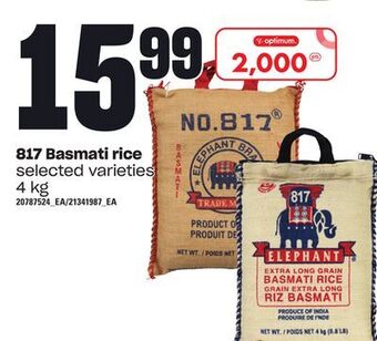 Loblaws 817 basmati rice, 4 kg offer