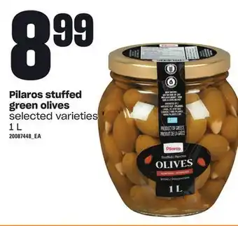 Loblaws Pilaros stuffed green olives, 1 l offer