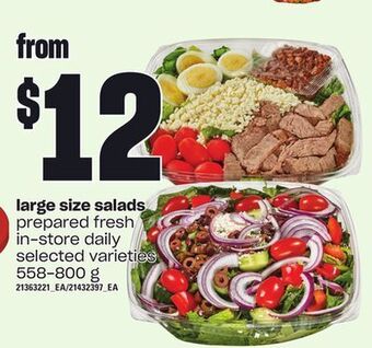 Loblaws Large size salads, 558-800 g offer