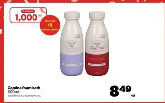 Real Canadian Superstore Caprina foam bath, 800 ml offer