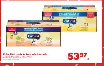 Real Canadian Superstore Enfamil a+ ready-to-feed infant formula, 18x237 ml offer