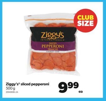 Real Canadian Superstore Ziggy's® sliced pepperoni, 500 g offer