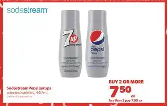 Real Canadian Superstore Sodastream pepsi syrups, 440 ml offer