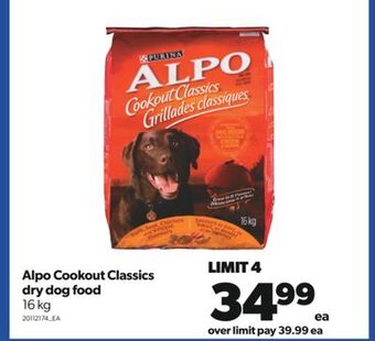 Real Canadian Superstore Alpo cookout classics dry dog food, 16 kg offer