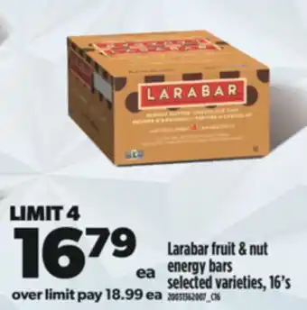 Real Canadian Superstore Larabar fruit & nut energy bars, 16's offer