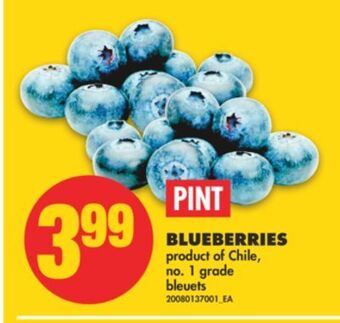 No Frills Blueberries, pint offer