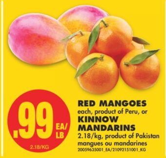 No Frills Red mangoes, each or kinnow mandarins offer