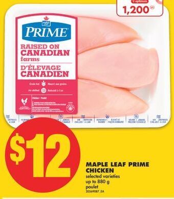 No Frills Maple leaf prime chicken, up to 880 g offer