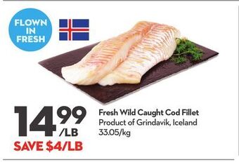 Longo's Fresh wild caught cod fillet offer