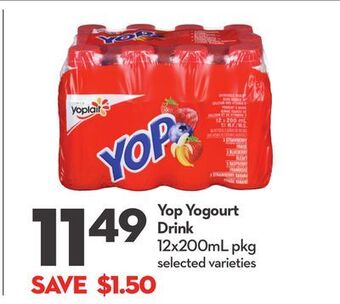 Longo's Yop yogourt drink offer