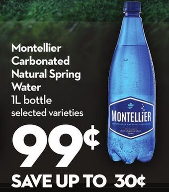 Longo's Montellier carbonated natural spring water offer