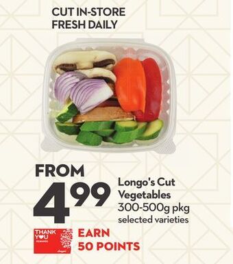 Longo's Longo's cut vegetables offer