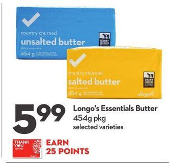 Longo's Longo's essentials butter offer
