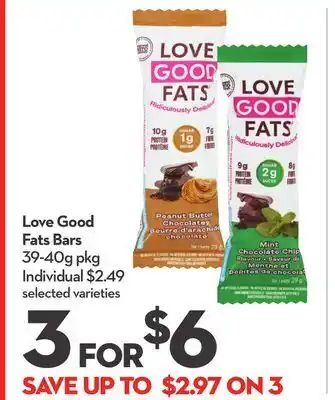 Longo's Love good fats bars offer