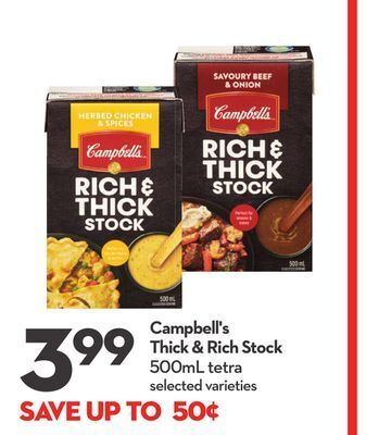 Longo's Campbell's thick & rich stock offer
