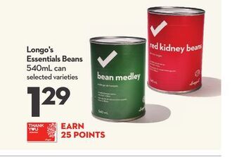 Longo's Longo's essentials beans offer