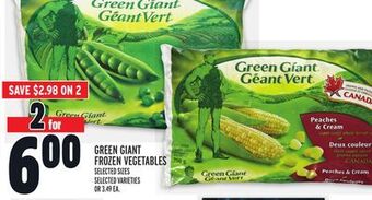 Metro Green giant frozen vegetables offer