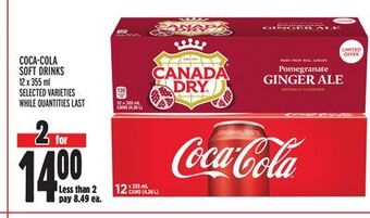 Metro Coca-cola soft drinks offer