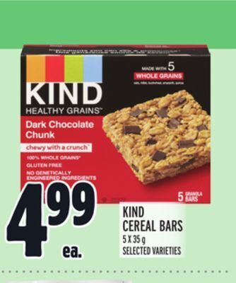 Metro Kind cereal bars offer