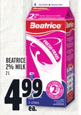 Metro Beatrice 2% milk offer