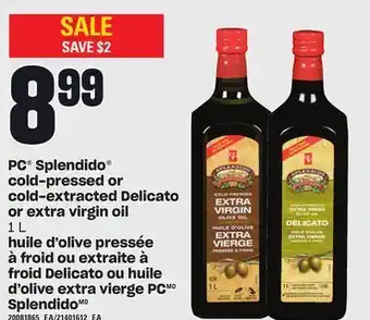 Independent Grocer Pc® splendido® cold-pressed or cold-extracted delicato or extra virgin oil, 1 l offer
